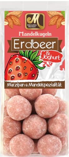 Odenwälder Marzipan Mandel-Kugeln Erdbeer & Joghurt 150g von Odenwälder Marzipan