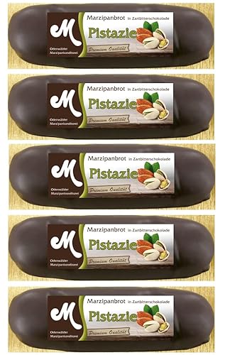 Odenwälder Marzipanbrot mit Pistaziengeschmack umhüllt mit Zartbitterschokolade Spar Set 5x100g Odenwälder Marzipanbrot mit Pistaziengeschmack umhüllt mit Zartbitterschokolade Spar Set 5x100g von Odenwälder Marzipan