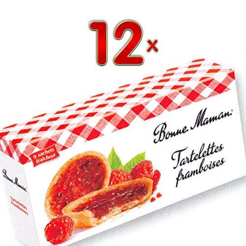 Bonne Maman Tartelettes framboises 12 x 136g Packung (Mürbeteig mit Himbeergelee) von Odenwald-Früchte GmbH