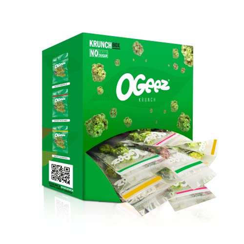 Ogeez Chocolate Krunchbox 75 Beutel Geschenkkarton - Knusper-Schokoladenstücke in Weed-Optik 750g von Ogeez