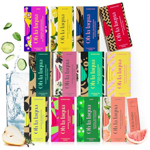 Oh la laqua - 12 Reasons Why - 120 Sticks - Wasser mit Geschmack - Ohne Zucker - Ohne Süßstoff - 12 Flavours - Infused Water - 100% Natürlich - Vegan Oh la laqua - 12 Reasons Why - 120 Sticks - Wasser mit Geschmack - Ohne Zucker - Ohne Süßstoff - 12 Flavours - Infused Water - 100% Natürlich - Vegan von Oh La Laqua