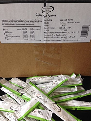 Probier Angebot! - Süßes Stevia*Mix Granulat, 1000 Sticks // Stevia*Mix Granular, 1000 sticks von „Oh! Lecker“