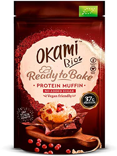 Okami Bio - Protein Muffin/Muffin Mix | Hoher Gehalt an veganen Eiweißerbsen | Nur 72kcal pro Muffin | Glutenfrei, laktosefrei, ohne Zuckerzusatz, 100% vegan | 135gr Okami Bio - Protein Muffin/Muffin Mix | Hoher Gehalt an veganen Eiweißerbsen | Nur 72kcal pro Muffin | Glutenfrei, laktosefrei, ohne Zuckerzusatz, 100% vegan | 135gr von Okami Bio