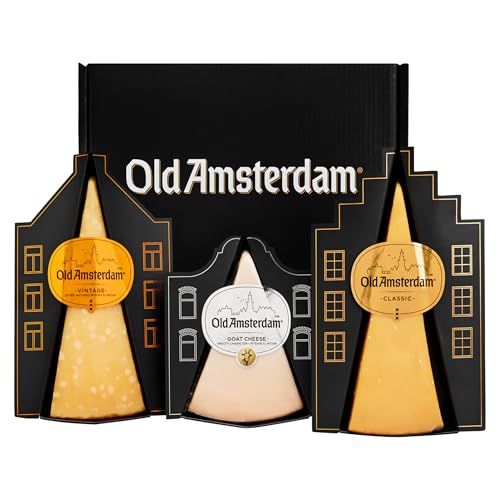Old Amsterdam Käsepaket - 3er Set - Geschenkpaket - Käse - Classic - Vintage - Ziege - Weihnachtspaket Food-Luxus - Geschenkset Männer Frauen Old Amsterdam Käsepaket - 3er Set - Geschenkpaket - Käse - Classic - Vintage - Ziege - Weihnachtspaket Food-Luxus - Geschenkset Männer Frauen von Old Amsterdam