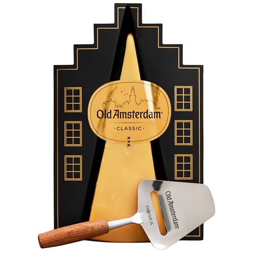 Old Amsterdam Classic mit Käsehobel - Schaufel 300 Gramm - Orginal 35+ - Käse - Food - Geschenkpaket - Weihnachtsgeschenk von Old Amsterdam