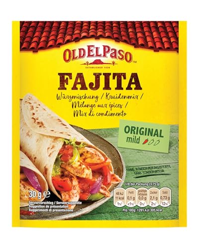 Old El Paso Fajita Würzmischung Fertiger Gewürzmix für mexikanische Fajitas, 30 g von Old El Paso