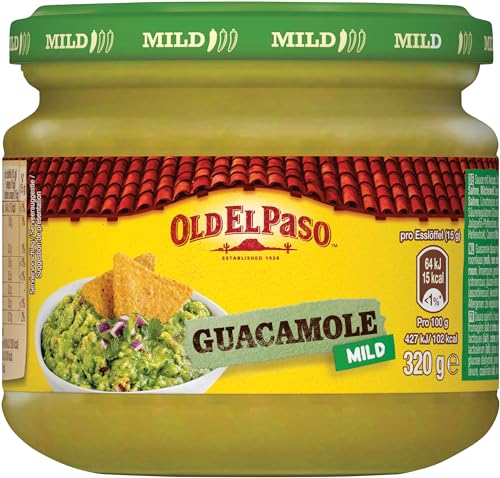OLD EL PASO Tortilla Salsa Dip Guacamole – Mild-würzige Avocado-Sauce – 1 x 320 g von Old El Paso