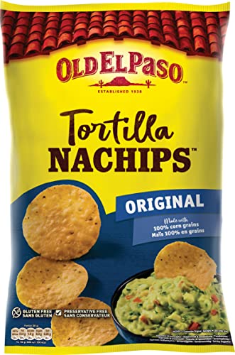 Old El Paso Tortilla Nachips Original – Tortilla Chips aus Mais gebacken – Glutenfrei – 1 x 185 g von Old El Paso