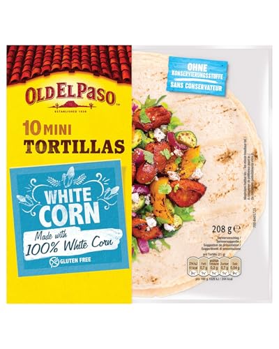 Old El Paso Street Market Tortillas - Mexikanische Wraps aus weißem Mais - Glutenfrei - 1 x 208 g von Old El Paso