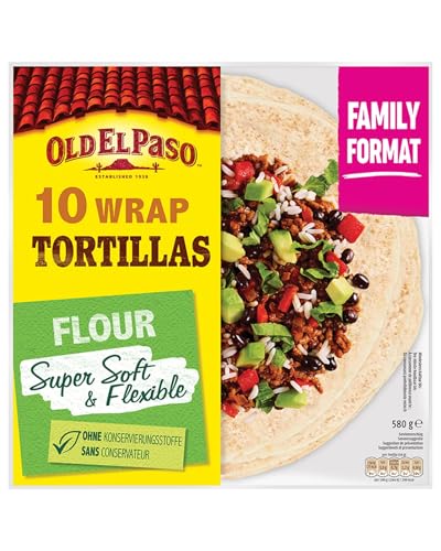 Old El Paso Wrap Tortillas Mexikanische Wraps aus Weizen im Family Format, 580 g von Old El Paso