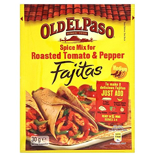 Old El Paso Fajita Gewürzmischung für geröstete Tomaten und Pfeffer Fajitas (30 g) 2 Stück von Old El Paso