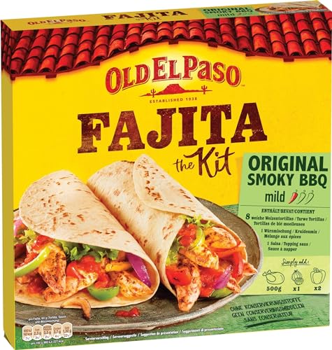 Old El Paso Fajita Kit - Original Smoky BBQ – Set für die Zubereitung von mexikanischen Fajitas – 1 x 500 g von Old El Paso