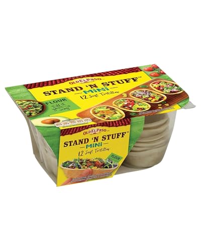 Old El Paso Mini Stand'n Stuff Soft Tortilla - Mexikanische Tortillas aus Weizen in Schalenform - 1 x 145 g von Old El Paso