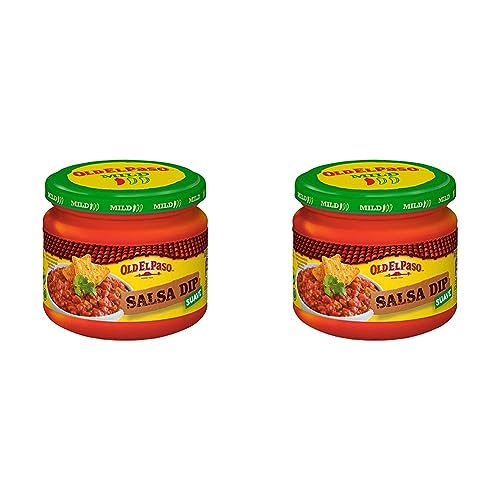 Old El Paso Tortilla Salsa Dip Chunky – Mild-würzige Tomaten-Salsa mit Stückchen – 1 x 312 g (Packung mit 2) von Old El Paso