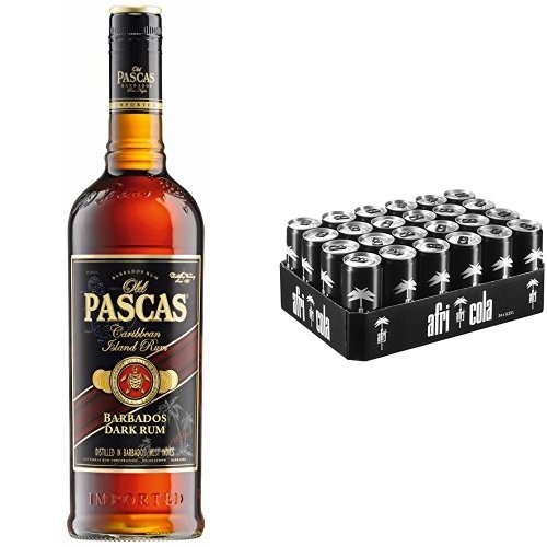 Old Pascas Barbados Dark Rum (1 x 0.7 l) mit afri cola, EINWEG (24 x 330 ml) von Old Pascas