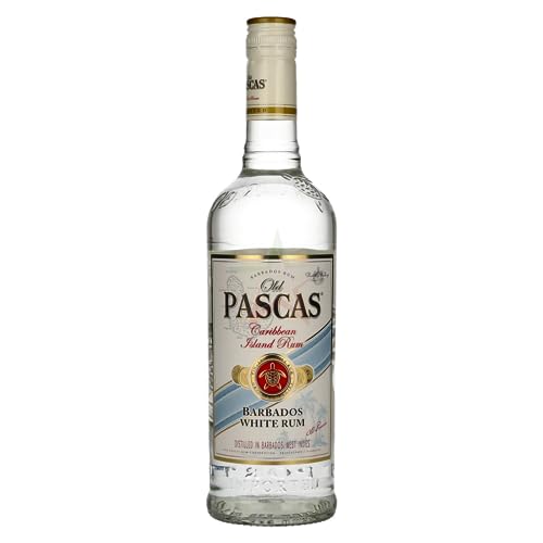 Old Pascas Barbados White Rum (1 x 0,7l) - echter karibischer Premium Rum aus Barbados, der Wiege des karibischen Rums - leicht, elegant und mild von Old Pascas