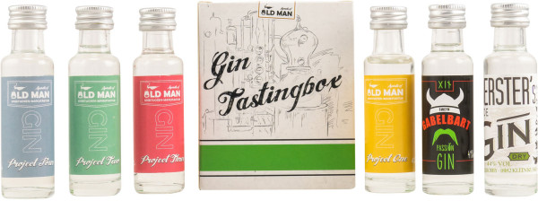 Spirits of Old Man GIN Tasting-Set 6 Flaschen 41% vol. 6 x 0,02 l von Oldman Spirits GmbH