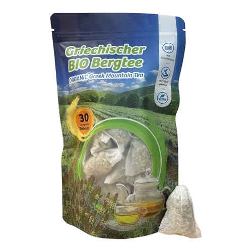Oligri Griechischer BIO Bergtee Sideritis Scardica 30 handgefüllte Teebeutel je 2g – besonders ergiebig, ein Teebeutel reicht für eine ganze Kanne, nur Blüten und Blätter, aus den Bergen von Kozani Oligri Griechischer BIO Bergtee Sideritis Scardica 30 handgefüllte Teebeutel je 2g – besonders ergiebig, ein Teebeutel reicht für eine ganze Kanne, nur Blüten und Blätter, aus den Bergen von Kozani von Oligri
