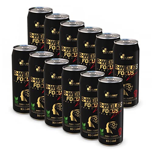 12x Olimp R-WEILER Focus Drink Zero | 330ml je Dose (insg. 3960ml) | Koffein Taurin Vitamin B6 Magnesium NAC | Energy Drink (12er Pack) von Olimp