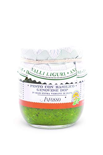 Olio Anfosso Basilikum-Pesto" Pesto con basilico Genovese DOP" in nativem Olivenöl extra, 180 g von Olio Anfosso