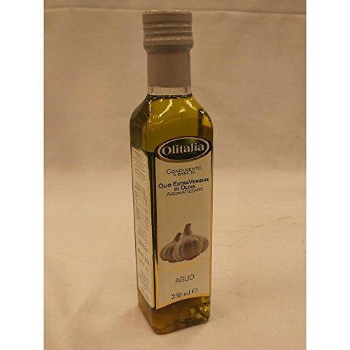 Olitalia Olio Extra Vergine di Oliva con Aglio 250ml Flasche (Extra natives Olivenöl mit Knoblauch) von Olitalia
