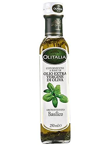 Olitalia Olivenöl mit Basilikum extra vergine Flasche 25 cl von Olitalia
