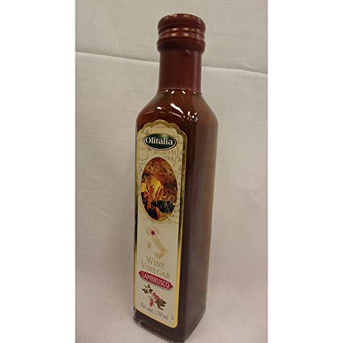 Olitalia Wine Vinegar Lambrusco 250ml Flasche (Lambrusco Rotweinessig) von Olitalia