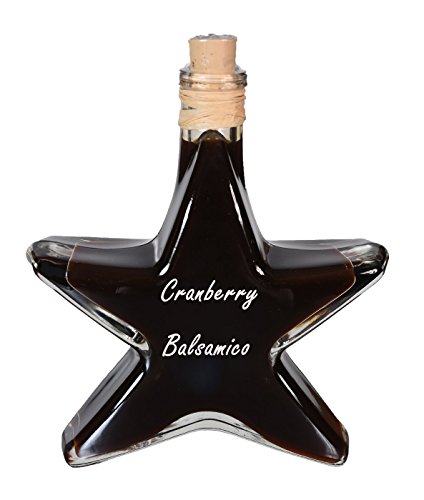 20 x Cranberry Balsamico 3 % Säure Stern Flasche 0,2l - milder Essig | 15 % Mengenrabatt von Oliv & Co. - Genuss pur -