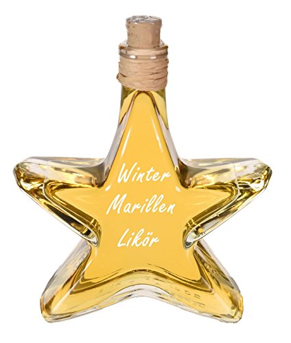 20 x Winter Marillen Likör Stern Flasche 0,2l Weihnachtslikör | 15% Mengenrabatt von Oliv & Co. - Genuss pur -