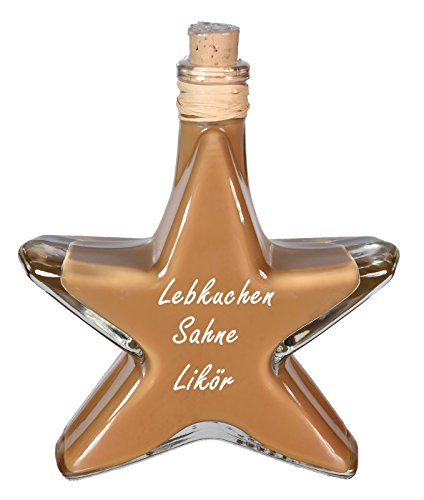 5 x Lebkuchen Sahne Likör 0,2 Stern Flasche Winterlikör | 5% Mengenrabatt von Oliv & Co. - Genuss pur -