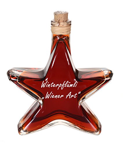 5 x Winterpflümli"Wiener Art" 0,2l Stern Flasche (18% alc) prämiert mit der Silbermedaille| 5% Mengenrabatt von Oliv & Co. - Genuss pur -