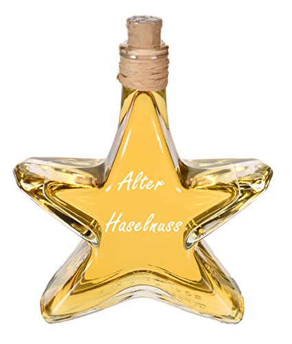 Alter Haselnuss Stern Flasche 0,2l von Oliv & Co. - Genuss pur -