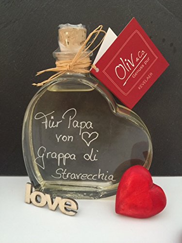 Grappa di Stravecchia in Herzflasche 0,2l Geschenkflasche Grappa di Stravecchia in Herzflasche 0,2l Geschenkflasche von Oliv & Co. - Genuss pur -