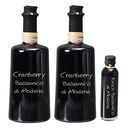 Piazza Grande PGM Cranberry Balsamico di Modena IGP 2 x 0,25 - ohne Zuckerzusatz, ohne Zuckerrübensirup - gratis dazu 40 ml Oliv & Co. Kirsch Balsamico von Oliv & Co. - Genuss pur -