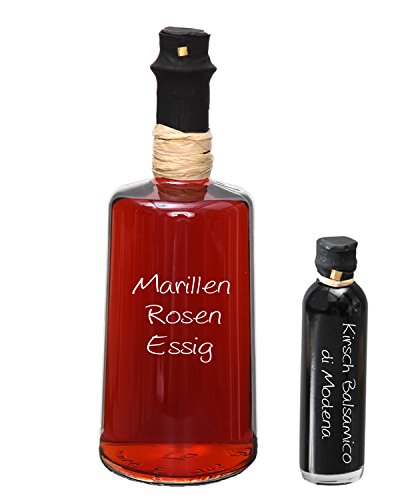 Marillen Rosen Aperitif Essig 3 % Säure 1,0 Liter I Sparset mit Oliv & Co. Kirsch Balsamico di Modena 40ml von Oliv & Co. - Genuss pur -