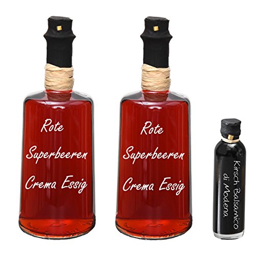 Rote Superbeeren Crema Essig 3 % Säure 2x250 ml I Sparset mit Oliv & Co. Kirsch Balsamico di Modena 40ml von Oliv & Co. - Genuss pur -