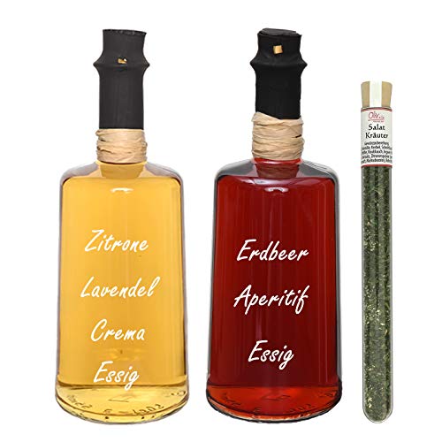 Zitrone Lavendel Crema Essig & Erdbeer Aperitif Essig 3 % Säure 2x250 ml I Sparset mit Oliv & Co. Salatkräutergewürz Zitrone Lavendel Crema Essig & Erdbeer Aperitif Essig 3 % Säure 2x250 ml I Sparset mit Oliv & Co. Salatkräutergewürz von Oliv & Co. - Genuss pur -