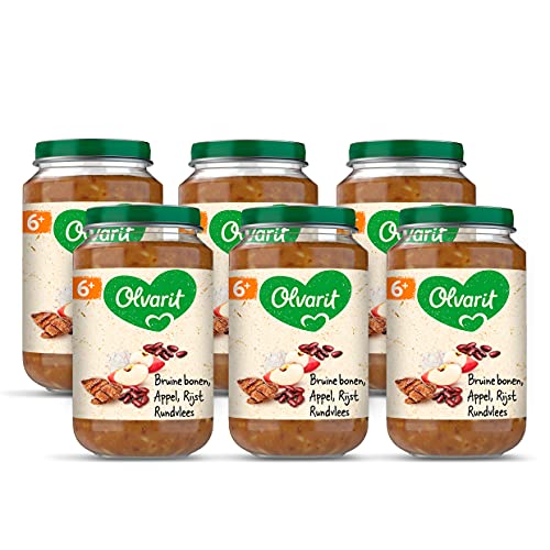 Olvarit Bruine Bonen Appel Rundvlees Rijst - babyhapje voor baby's vanaf 6+ maanden - 6x200 gram babyvoeding in een maaltijdpotje Olvarit Bruine Bonen Appel Rundvlees Rijst - babyhapje voor baby's vanaf 6+ maanden - 6x200 gram babyvoeding in een maaltijdpotje von Olvarit