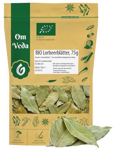 BIO Lorbeerblätter 75g getrocknet Lorbeer Blätter | Premium BIO-Qualität handverlesen | Organic Bay Leaves | OmVeda BIO Lorbeerblätter 75g getrocknet Lorbeer Blätter | Premium BIO-Qualität handverlesen | Organic Bay Leaves | OmVeda von OmVeda