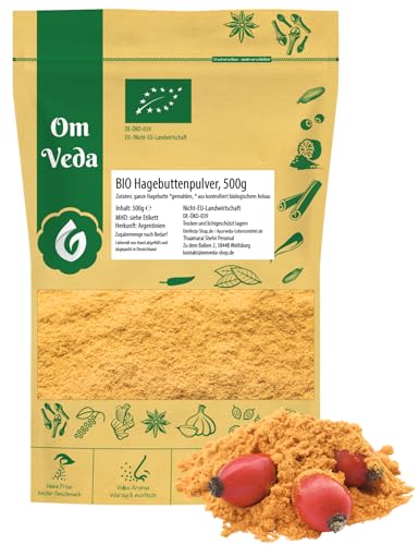 Hagebuttenpulver BIO 500g | ganze Hagebutte fein gemahlen | Intensiv fruchtig-säuerliches Aroma | Bio-Qualität Organic Rosehip Powder Küche Tee Naturprodukt Hagebuttenpulver BIO 500g | ganze Hagebutte fein gemahlen | Intensiv fruchtig-säuerliches Aroma | Bio-Qualität Organic Rosehip Powder Küche Tee Naturprodukt von OmVeda