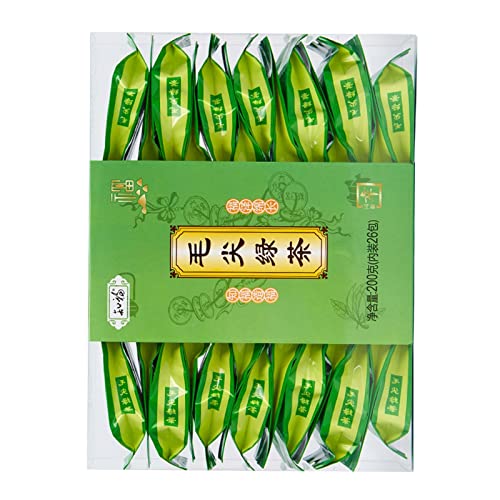 Grüner Tippy-Tee, 200 g Befeuchten Sie den Lungenfruchtgeschmack Erweichen Sie die Blutgefäße Exquisites Aussehen 26 Packungen Chinesischer Tippy-Tee für Partys von Omabeta