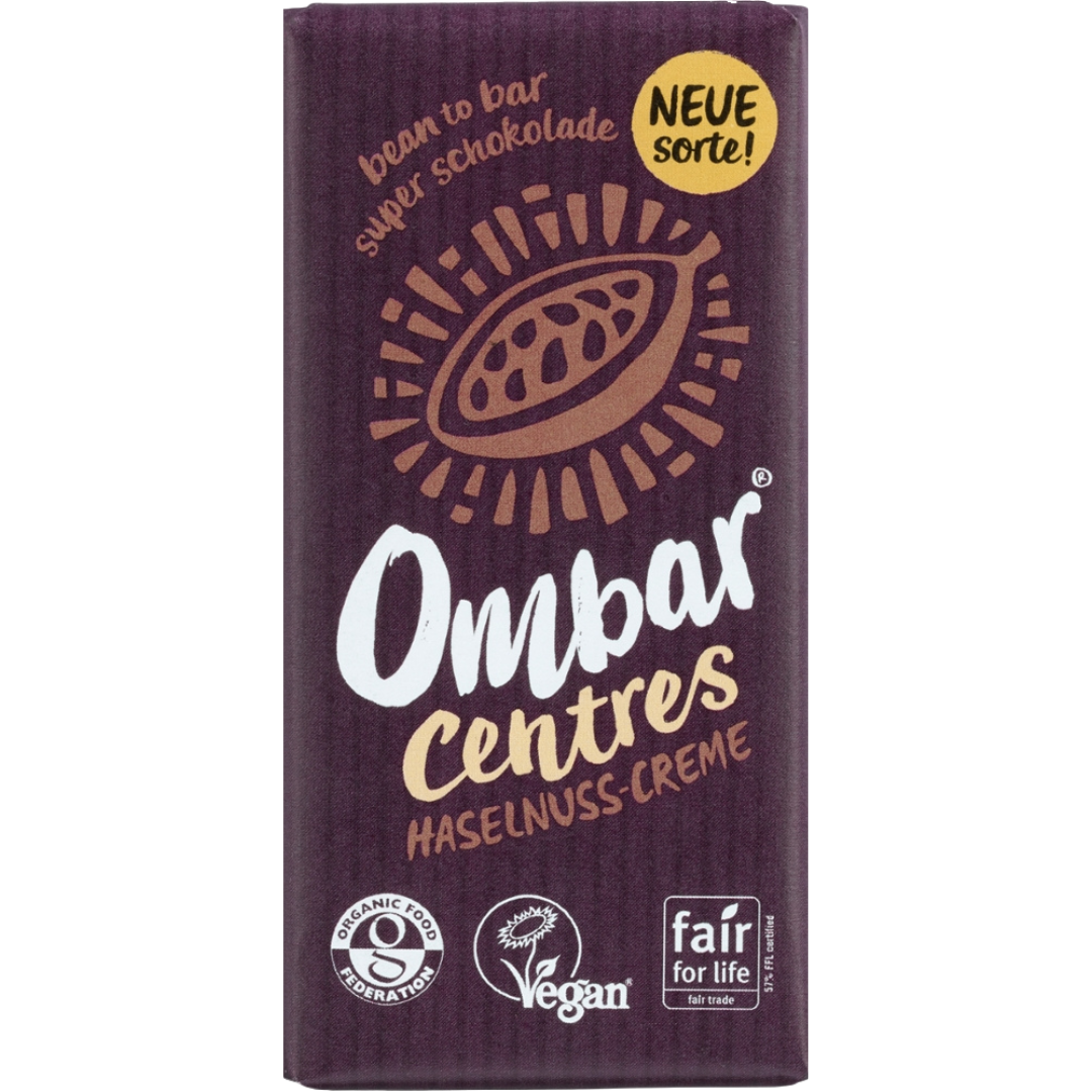 Bio Centres Haselnuss-Creme Schokolade 70g Bio Centres Haselnuss-Creme Schokolade 70g von Ombar