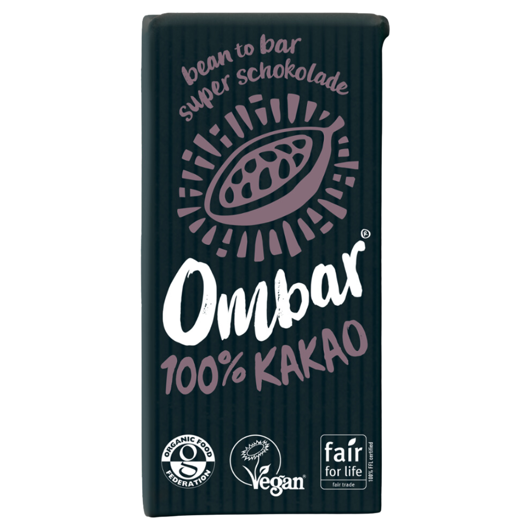 Bio Raw 100% Kakao Schokolade 70g Bio Raw 100% Kakao Schokolade 70g von Ombar