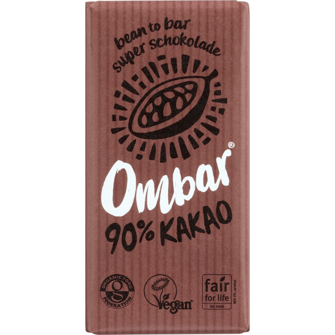 Bio Raw 90% Kakao Schokolade 70g Bio Raw 90% Kakao Schokolade 70g von Ombar