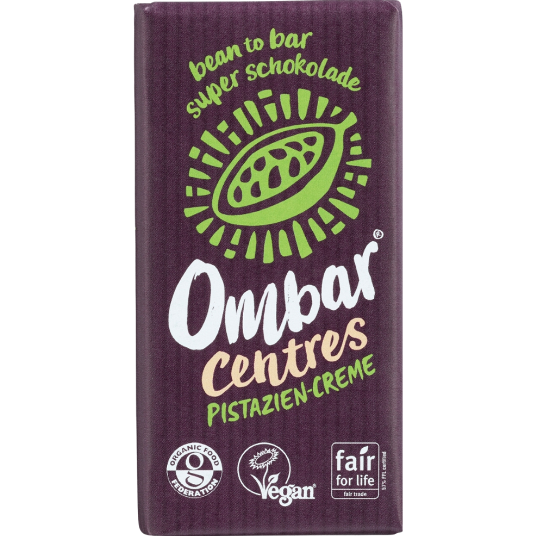 Bio Raw Centres Pistazie Schokolade 70g Bio Raw Centres Pistazie Schokolade 70g von Ombar