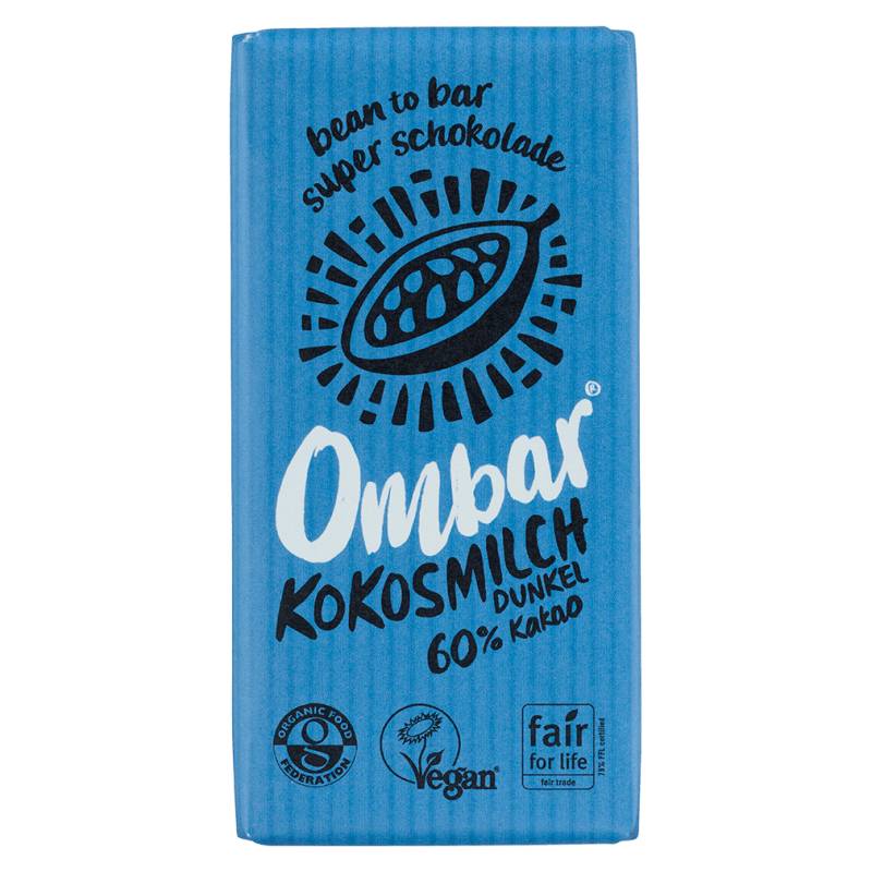 Bio Raw Kokosmilch Dunkle Schokolade, 35g von Ombar