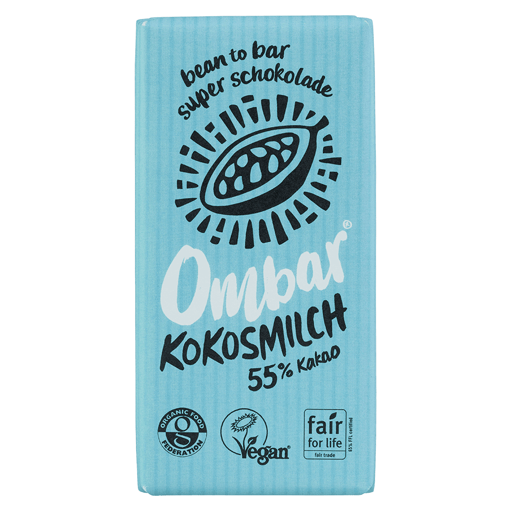 Bio Raw Kokosmilch Schokolade, 35g Bio Raw Kokosmilch Schokolade, 35g von Ombar