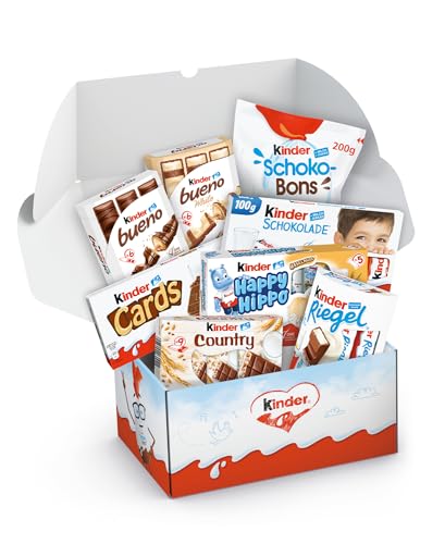Ferrero Kinder Probier-Box I Gefüllt mit Kinder Schokolade I Ideal als Geschenk oder Präsent I Schokoladen-Geschenkbox 1199g von One Solution