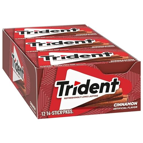 Trident Cinnamon Sugar Free Gum, 12 Packs of 14 Pieces (168 Total Pieces) von One Solution