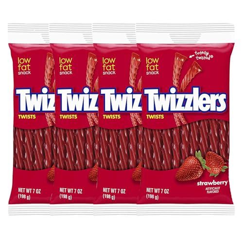 Twizzlers Strawberry 7oz Fruchtgummi aus den USA - 4er Pack (4x198g) von One Solution